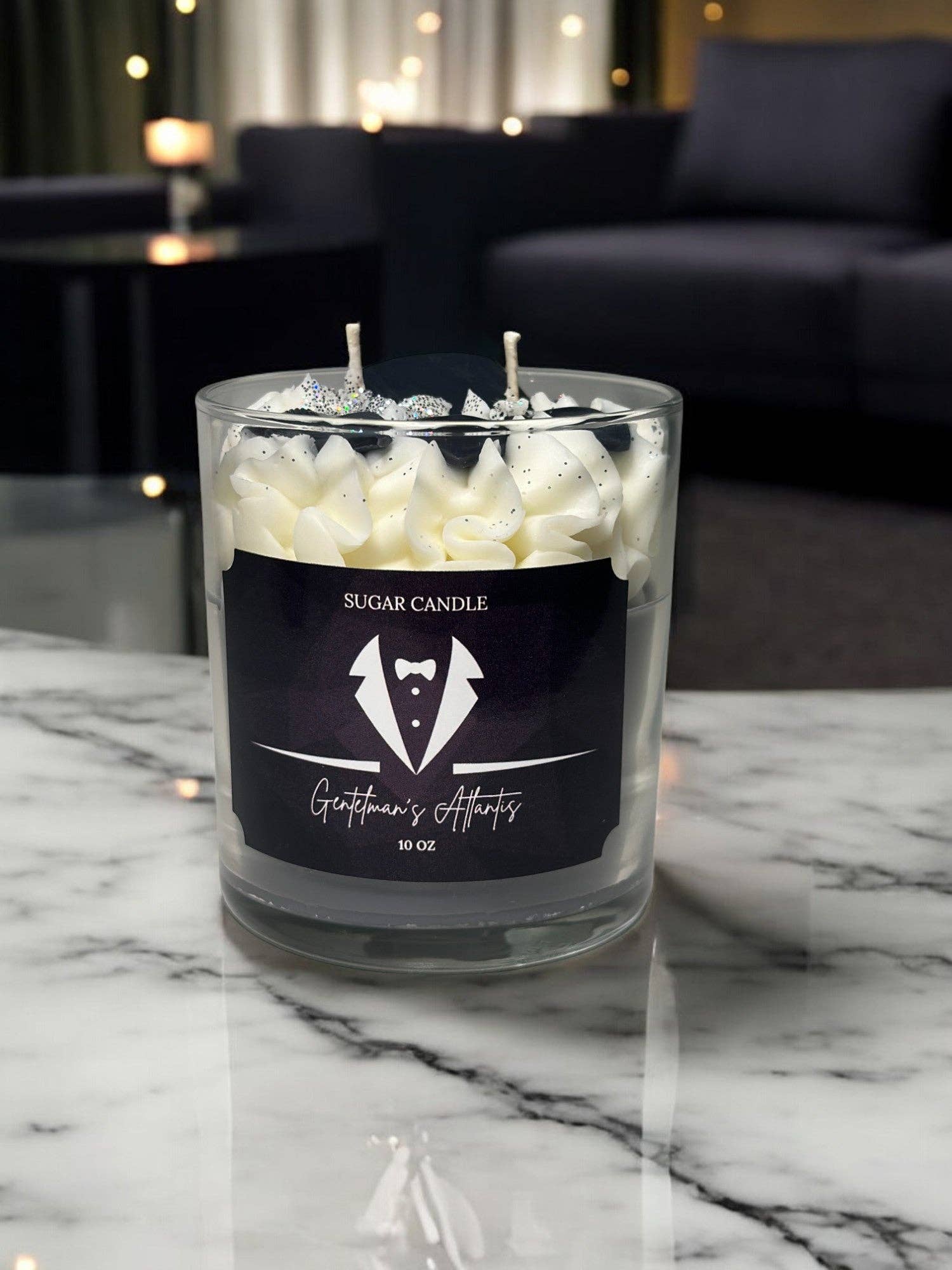 Sugar Candle - Wholesale Jar/Filled Candle - Gentlemen’s Atlantis Candle: Masculine, Soy Wax, Gift Ready7