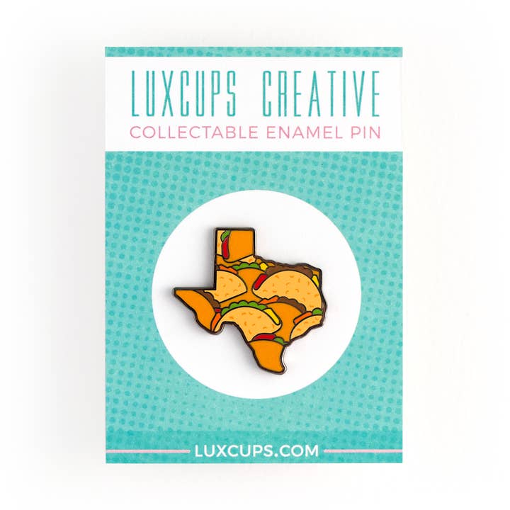 LuxCups Creative - Wholesale Lapel Pin/Button - Texas Tacos Pin0