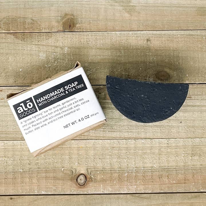 Charcoal & Tea Tree Face and Body Bar for wholesale by Alo Goods
