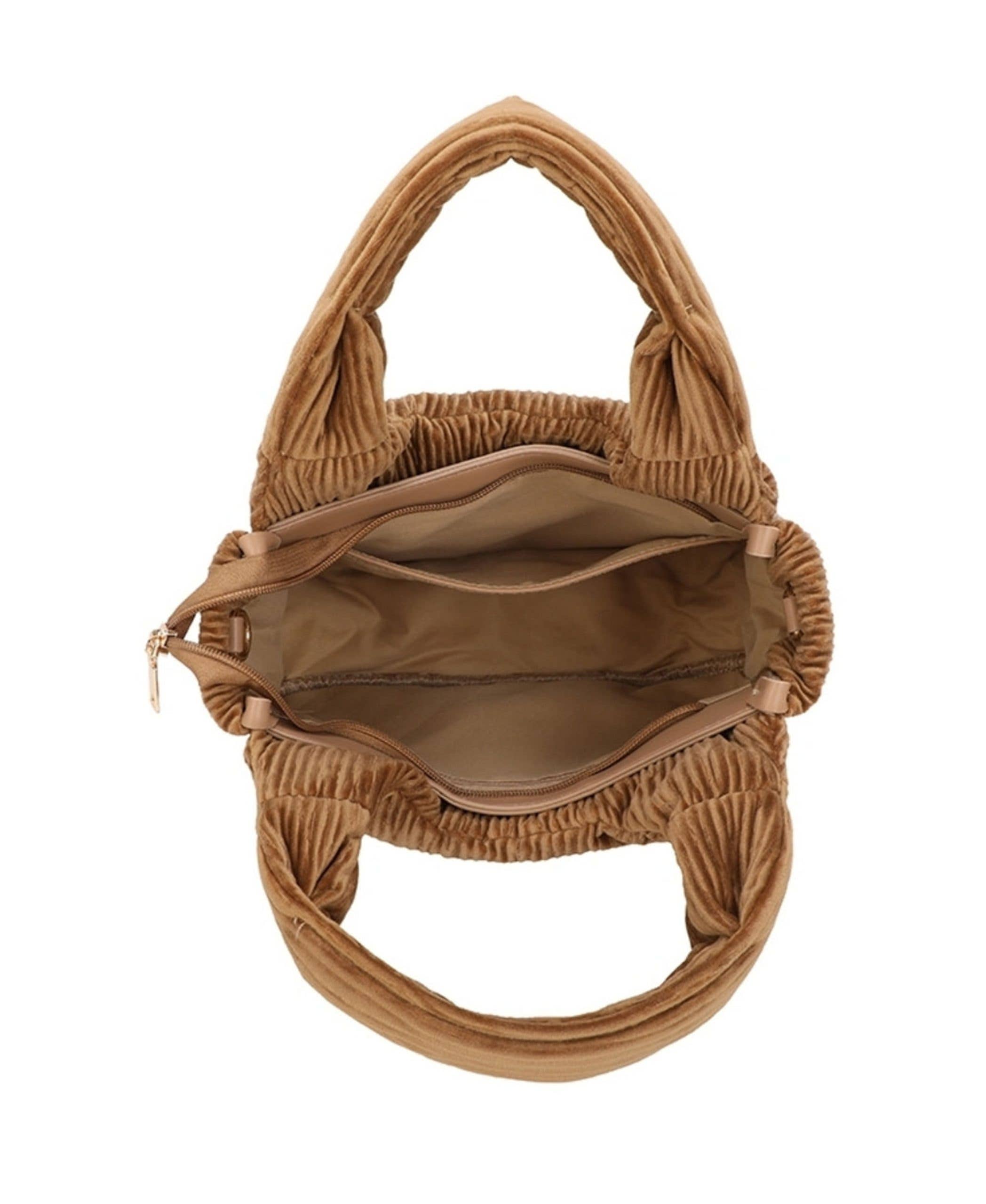 Ellas Trading - Venta al por mayor Bolso con correa - Mujer - Bolso de hombro tipo hobo acolchado de pana a la moda11