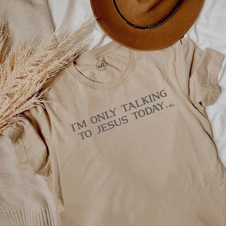 Jag pratar bara med Jesus idag kortärmad T-shirt för wholesale av Never Lose Hope Designs