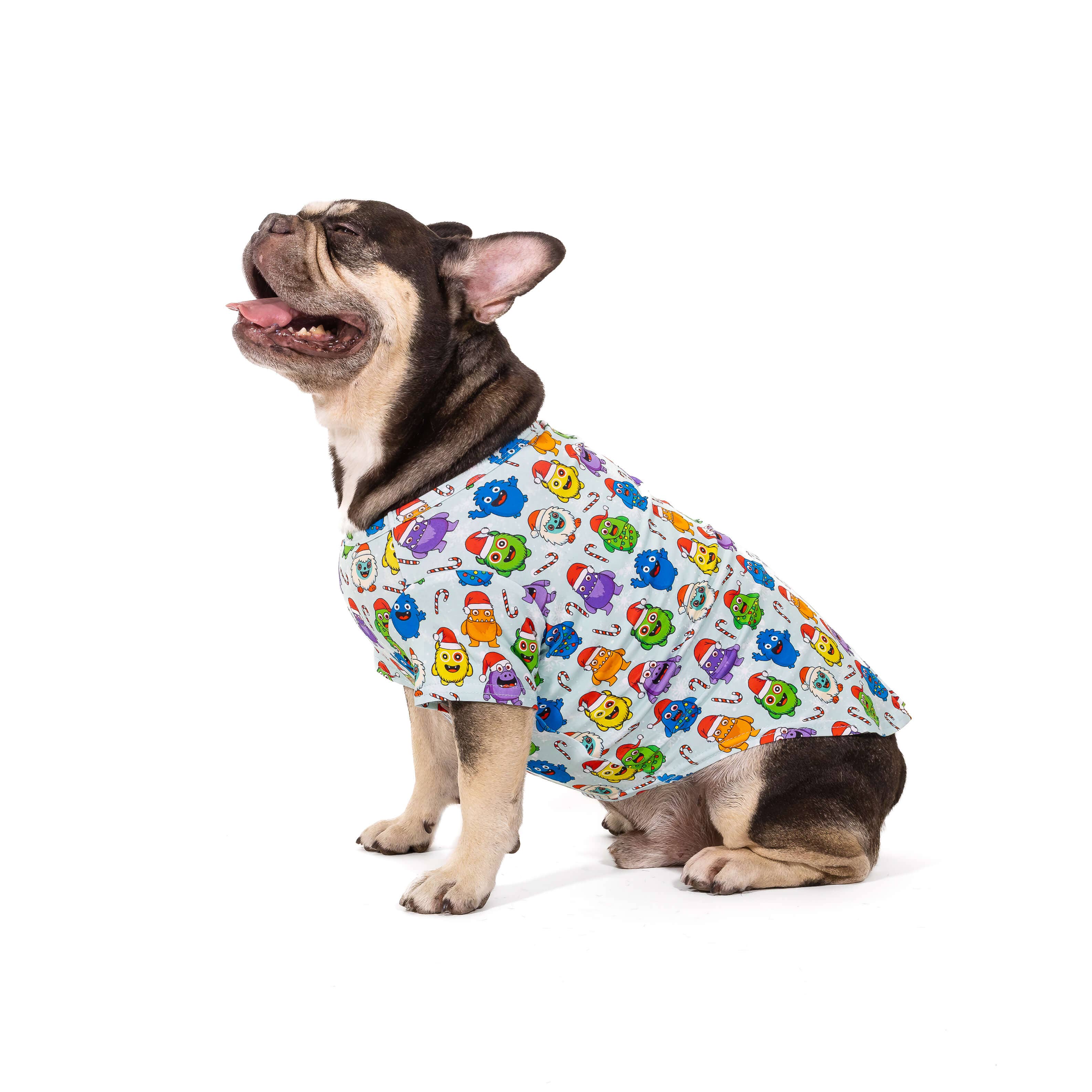 Vibrant Hound - Wholesale Pet shirt – Dog - Festive Monsters Christmas Dog Shirt2