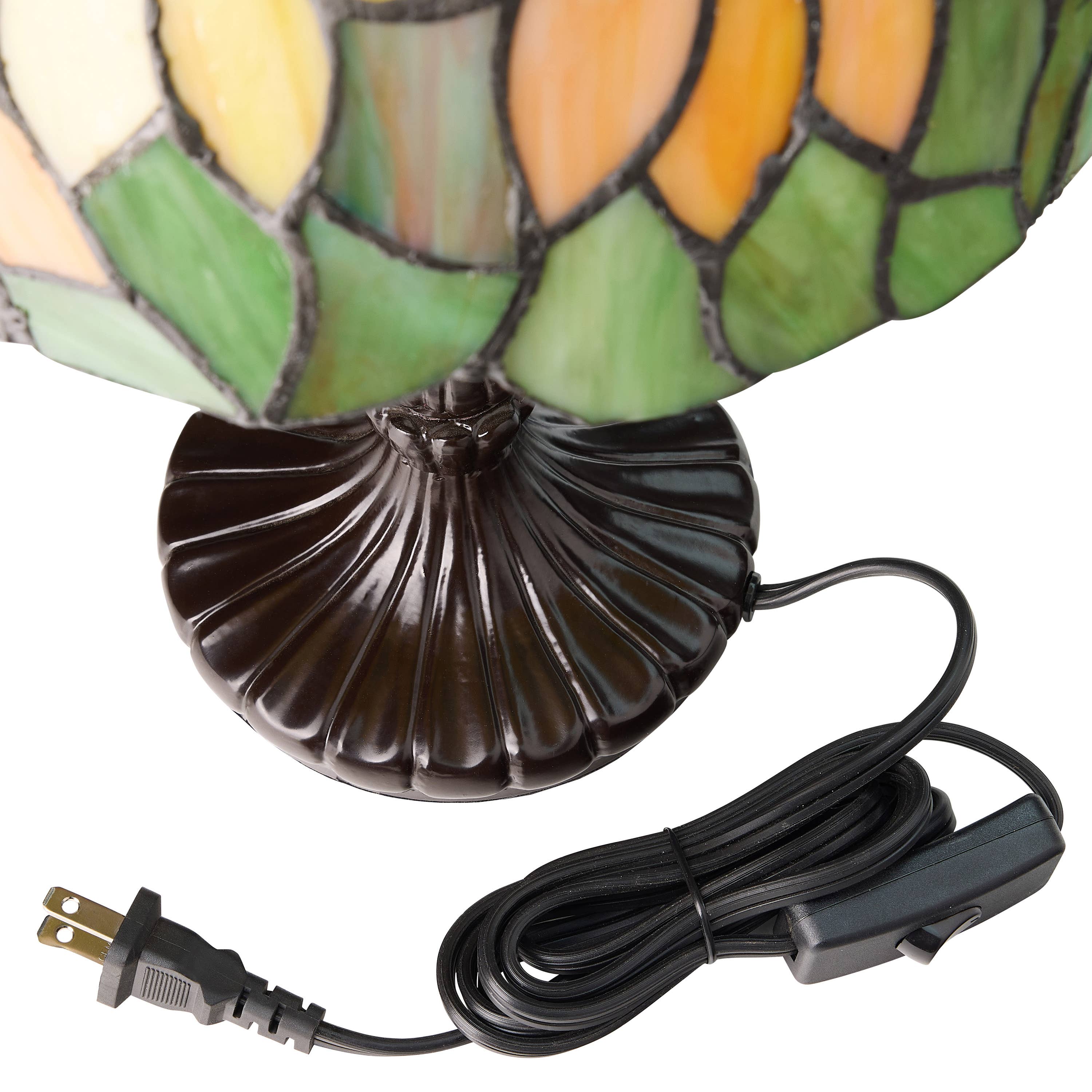 River of Goods - Wholesale Accent/Desk Lamp - 16.5"H Sunflowers Stained Glass Candlestick Table Lamp12