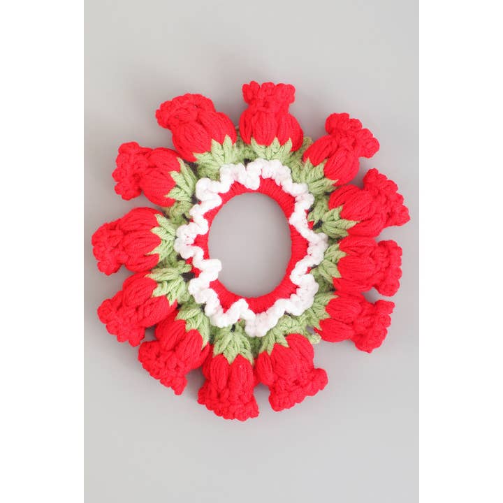 Girly - Wholesale Scrunchie - Women's - CROCHET FLOWER HAIR SCRUNCHIE