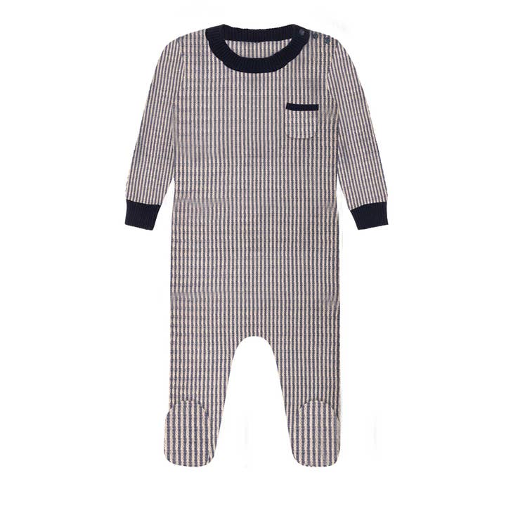 Dünne Streifen Kollektion - Blau/Elfenbein - WS für den Großhandel von Ely’s & Co.