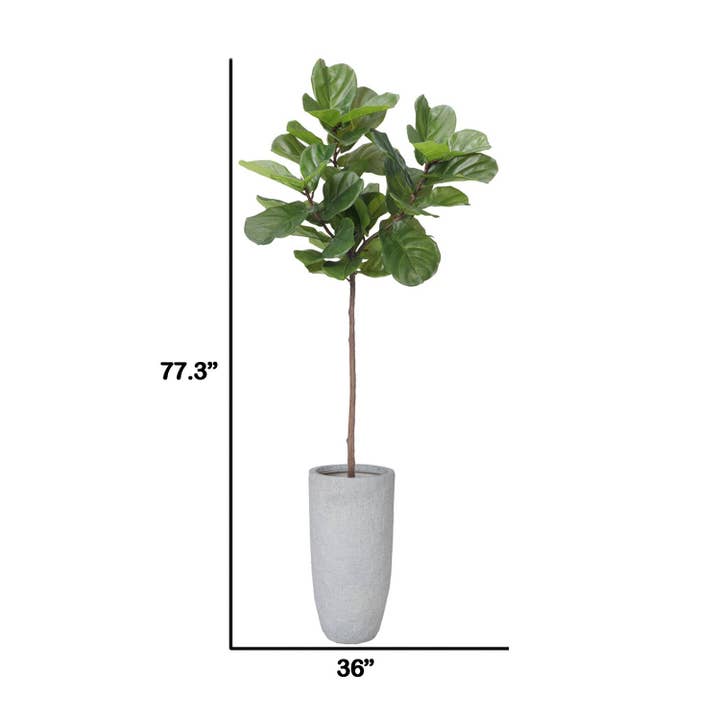 Vintage Home - Wholesale Artificial plant - 77.3'' Artificial Fiddle Leaf Fig tree in a planter2