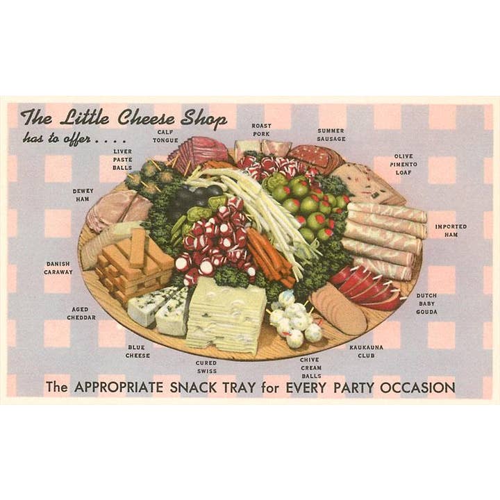 Found Image Press - Wholesale Magnet - Magnet FO-182 Hors d'Oeuvre Plate, Cheese Shop