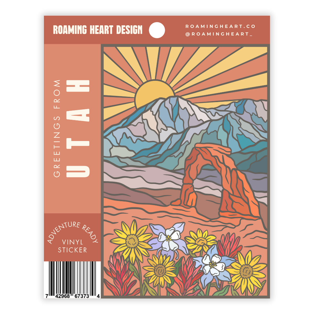 Roaming Heart - Wholesale Sticker - Utah Vinyl Sticker1