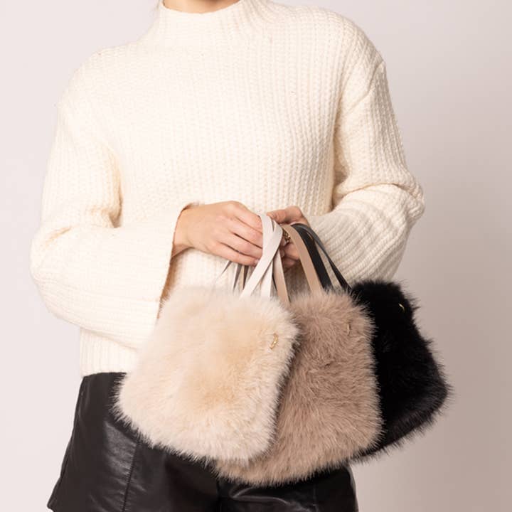 Fashion City – Engroshandel Crossbodytaske - Dame – Mini firkantet crossbody-taske i imiteret pels