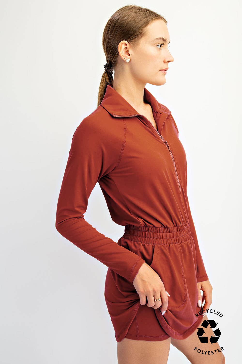 Rae Mode - Wholesale Athletic Skirt - Women's - BUTTER SOFT QUARTER ZIP ROMPERSKIRT6