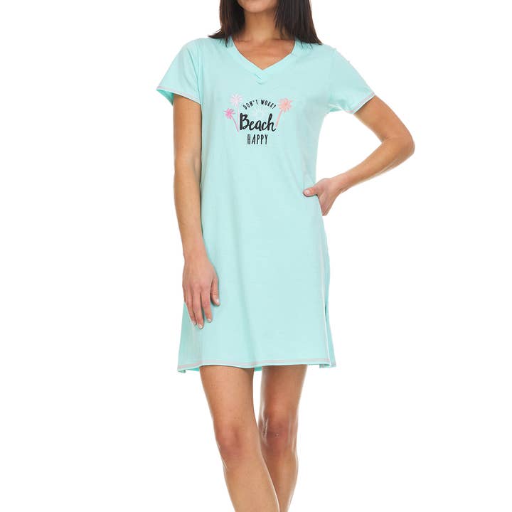 V Neck Nightshirt T403 for wholesale by René Rofé