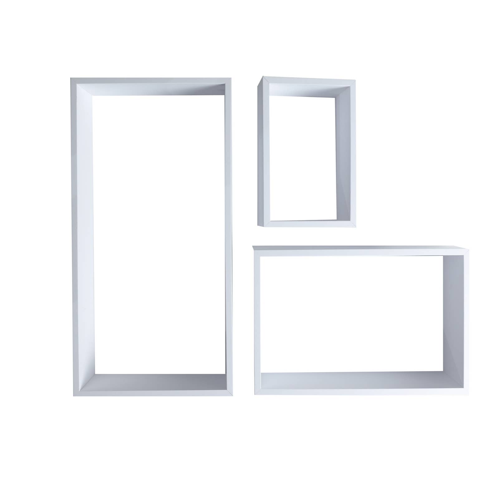 B&B – wholesale Fristående hylla – B&B hylla J/3 i DM-trä, vit, 60x12x30 cm0