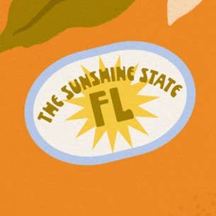 De Sunshine State Oranje - Vinyl Sticker voor wholesale door The SoulShine Co.