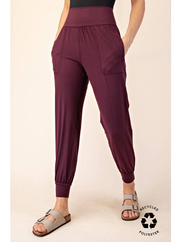 Sunday Morning - Wholesale Athletic Sweatpants/Joggers - Women's - PP216537 Butter Soft Solid Jogger with Pockets