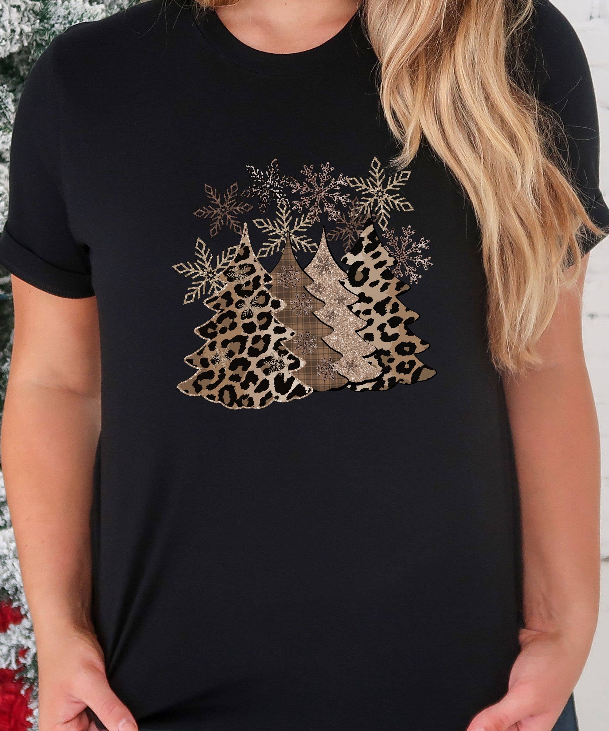Midday USA - Wholesale T-Shirt (Graphic) - Women's - Leopard Christmas Tree Tshirt0
