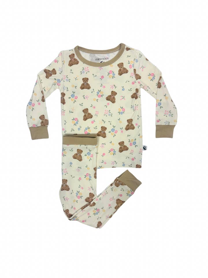 Mini Moon - Wholesale Sleepsuit - Baby - Teddy in Bloom - Two-Piece Set5