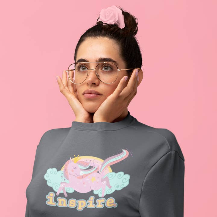 Inspire Unicorn Unisex-Rundhalsausschnitt für den Großhandel von inspire