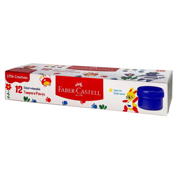 Faber-Castell / Creativity for Kids - Wholesale Paint Set - Little Creatives Super Washable Tempera Paints Set of 12