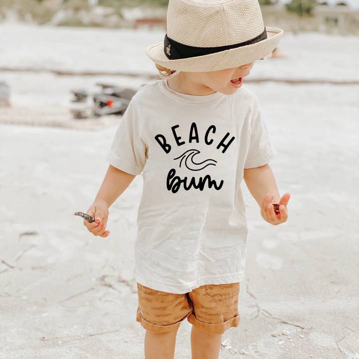 Beach Bum | 100% Cotton Baby Bodysuit or Tee for wholesale by Wildflowers + Cotton