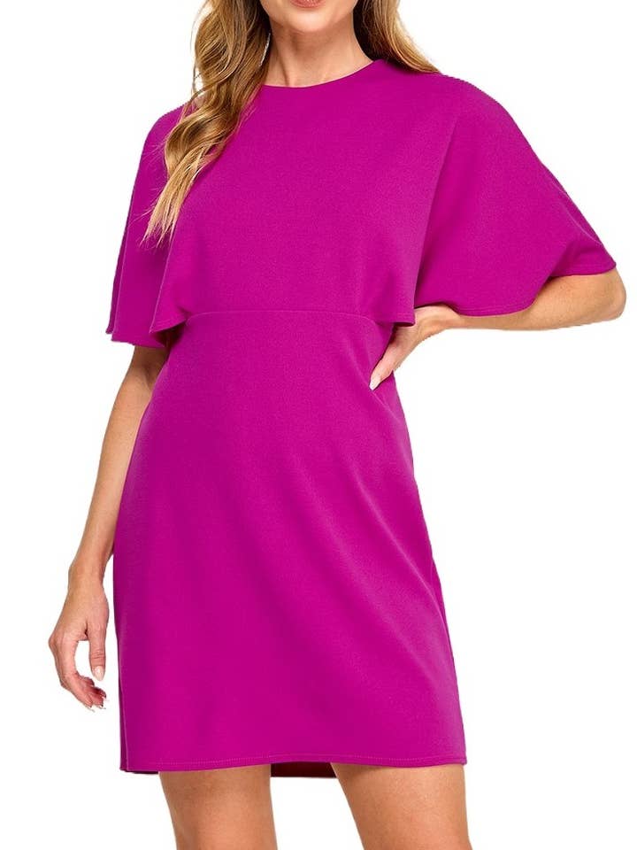 Solide Cape Jurk voor wholesale door Vanilla Monkey