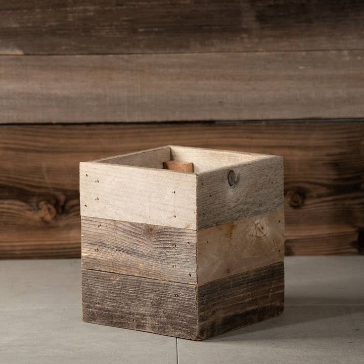 Love Reclaimed - Wholesale Planter Box - Rustic Reclaimed Wood Farmhouse Crock / Planter