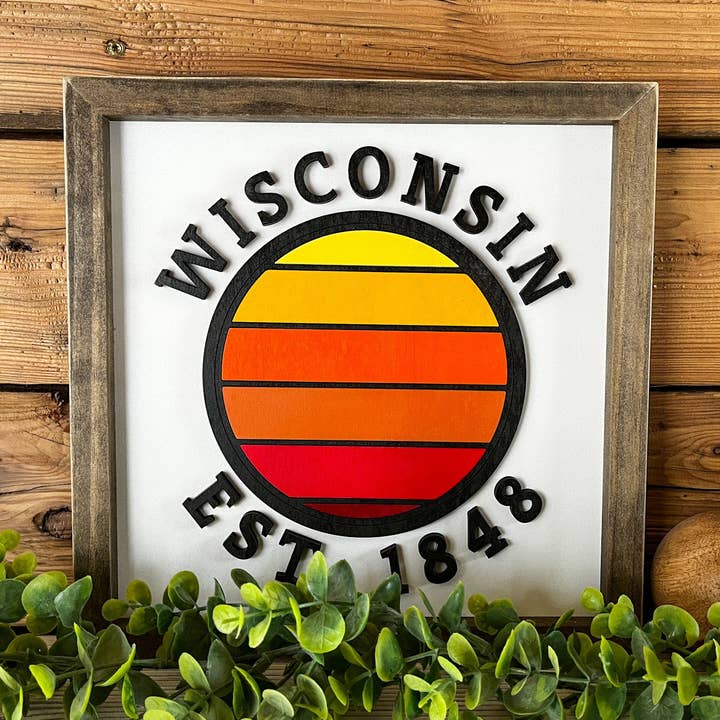 The Farmer's Wife - Wholesale Sign - Wisconsin Sunset | Wisconsin Art | Wisconsin Home Sign | Wis4