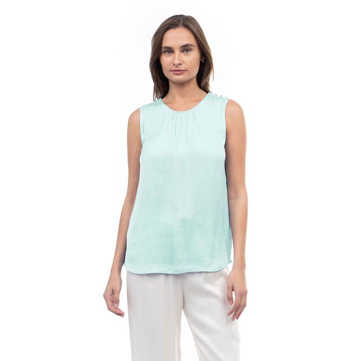 Button Closer Shoulder Top for wholesale by Naked Zebra Rack