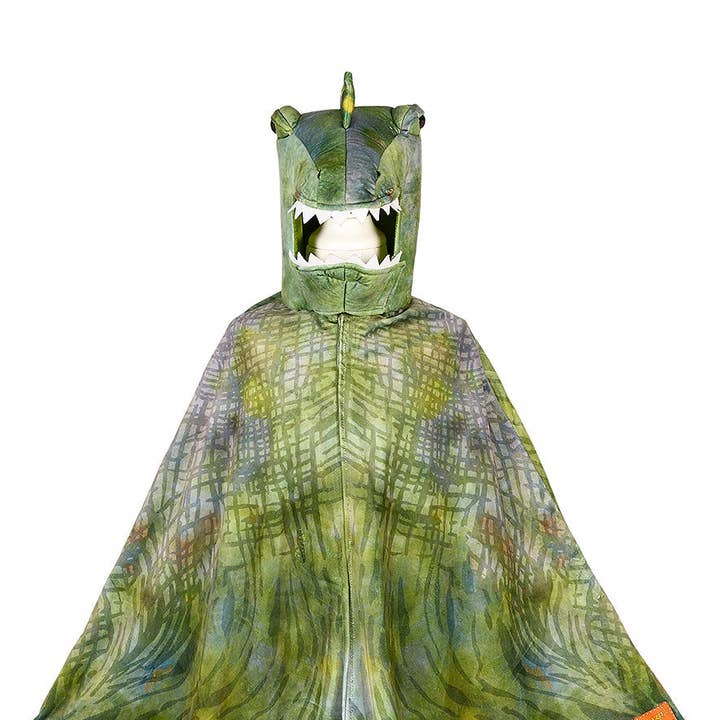 T rex Green Dragon Costume Cape for Kids - Carnival & Festive Use - sz 4–7 yrs for wholesale by Speedy Monkey