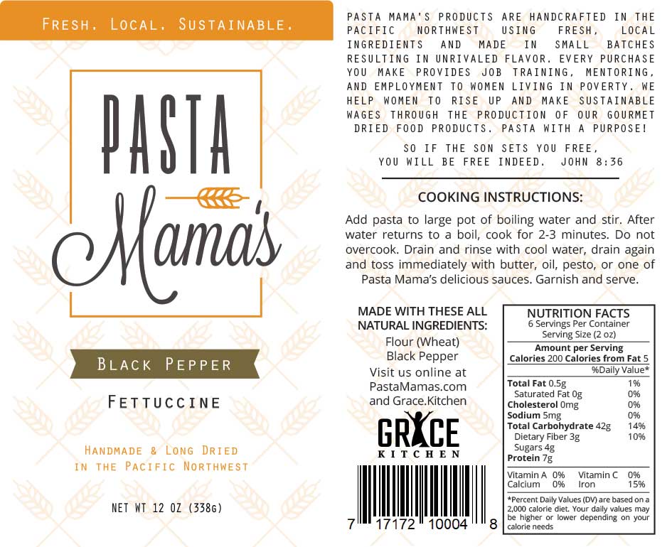 Grace Collective - Wholesale Pasta - Black Pepper Fettuccini by Pasta Mama's1