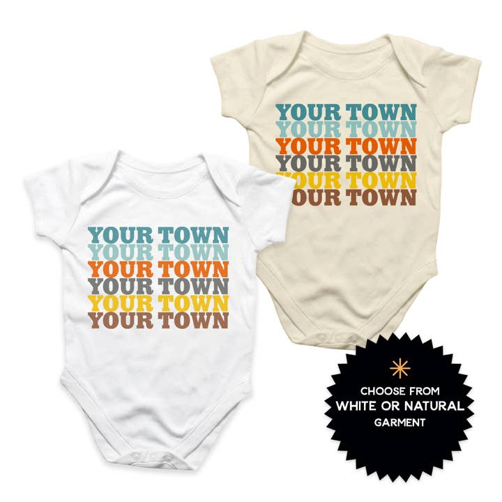 Rock Scissor Paper - Wholesale Bodysuit (Non-Footed) - Baby - Personalized City Baby Bodysuit - Supergraphics Repeat name 17