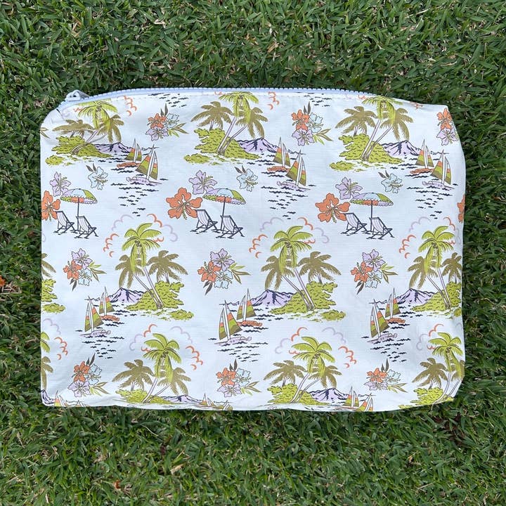 The Salty Babe - Wholesale Pouch - Women's - Ivory Tropical Pitcher pouch1