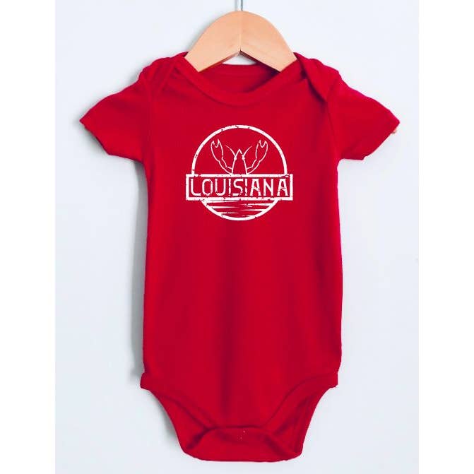 Body pour bébé Louisiana Bella+Canvas E20 pour la vente par Tron Tron Graphic Wear