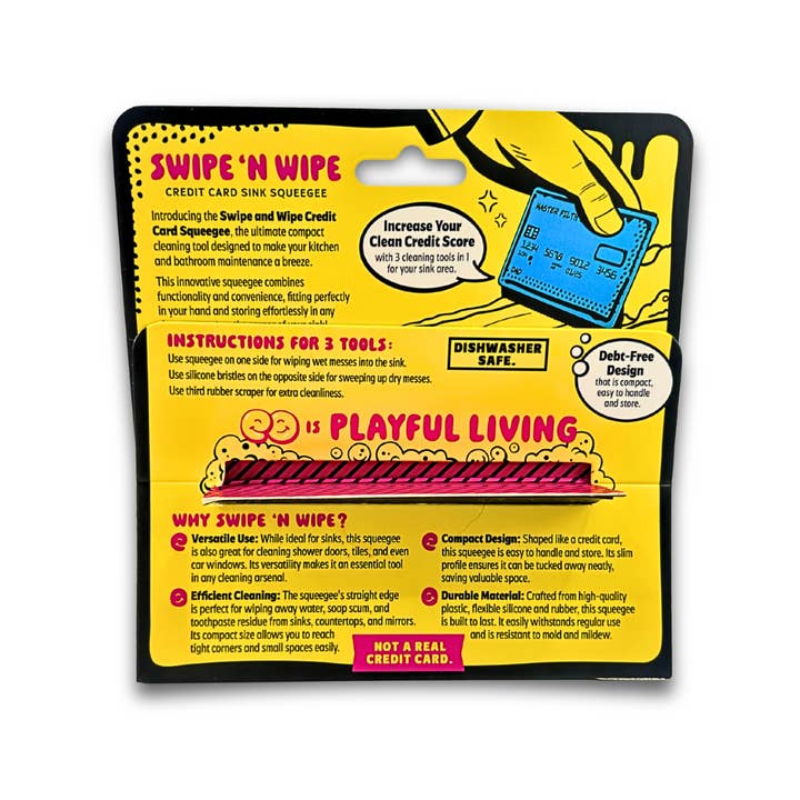 Everyday Objects - Wholesale Sink Strainer/Stopper - Swipe N Wipe Credit Card Kitchen Squeegee (Dad - Blue)10