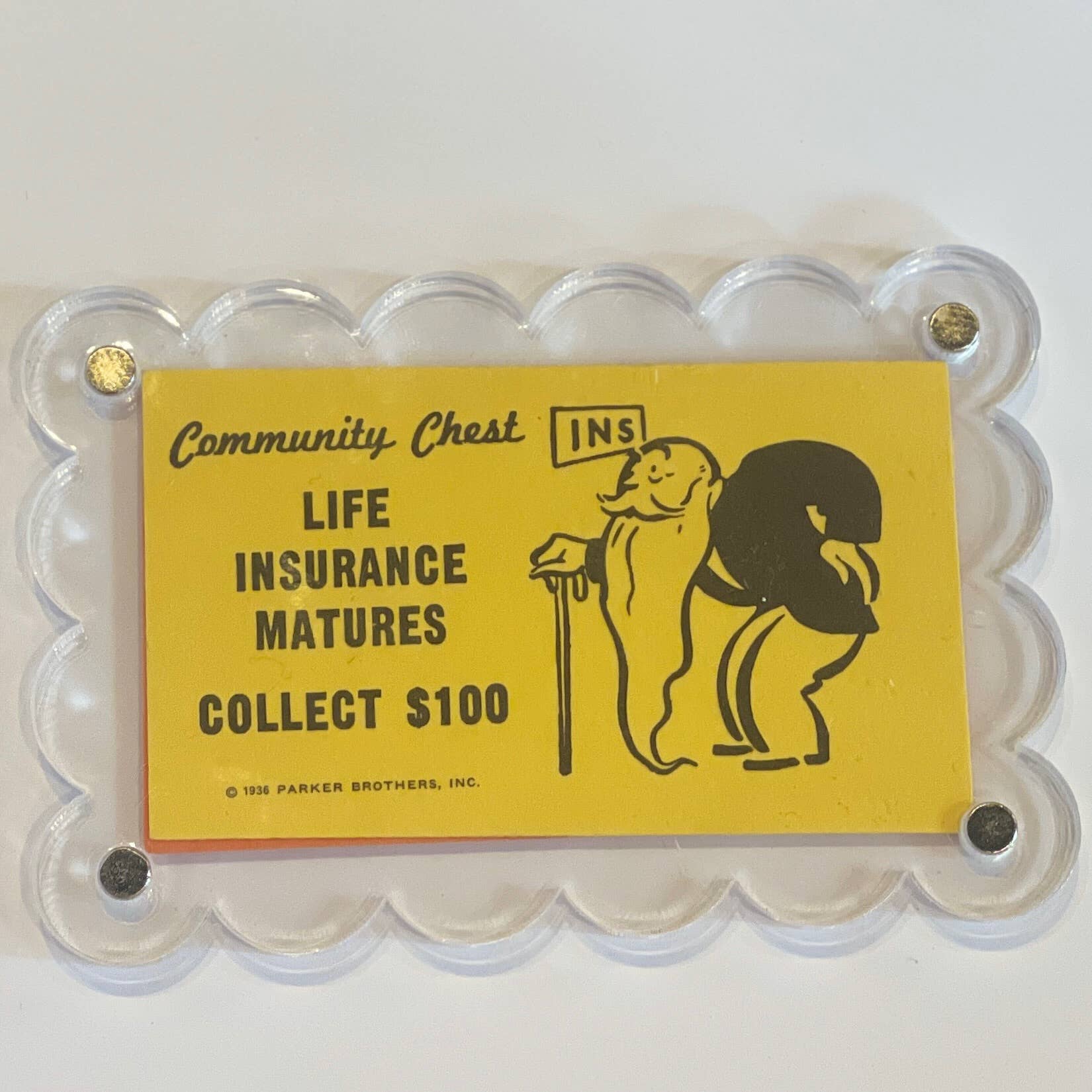 The Mustache Cat Made - Wholesale Magnet - Vintage Monopoly Chance Card Magnet3