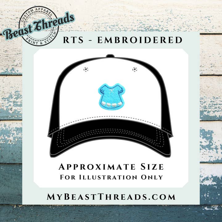 Beast Threads LLC - Wholesale Patch - Baby Blue Shirt Embroidered Patch- RTS1