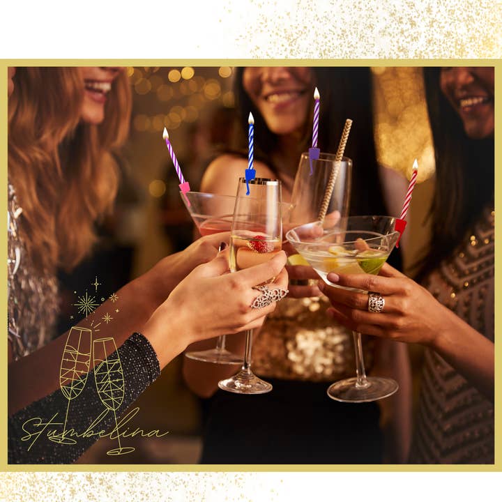 Matches USA - Wholesale Cake Candle - Birthday & Celebration Candle Drink Party Clips