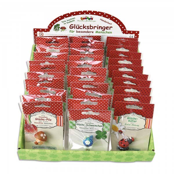 Glücksbringer "Glückspilz/Glücksschweinchen/Glückskäfer" für den Großhandel von Hergo Creation GmbH
