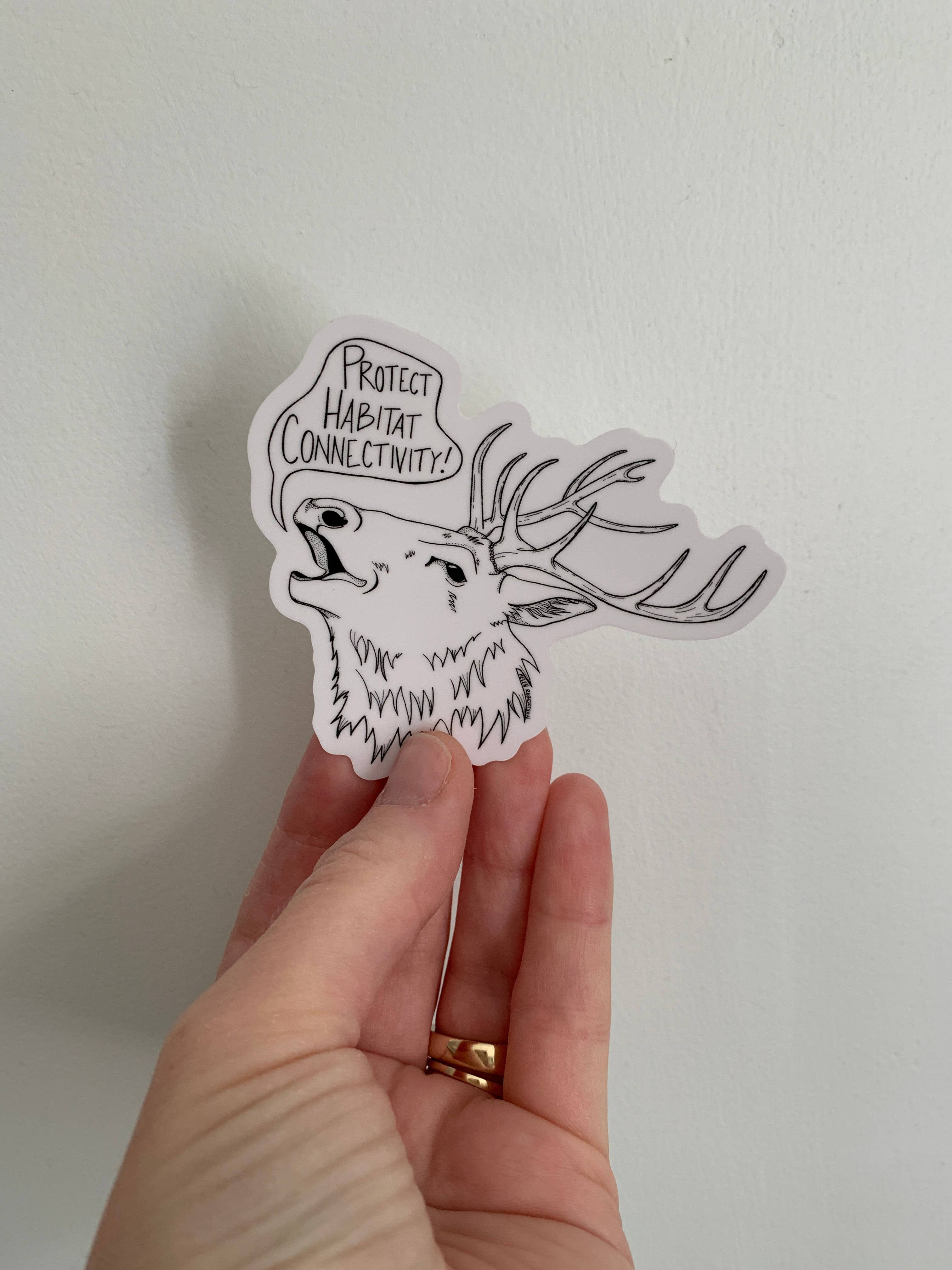 Seven Herons Studio - Wholesale Sticker - Environmentalist Elk Sticker2