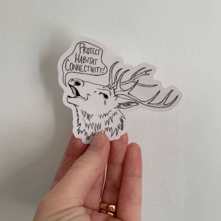 Seven Herons Studio - Wholesale Sticker - Environmentalist Elk Sticker2
