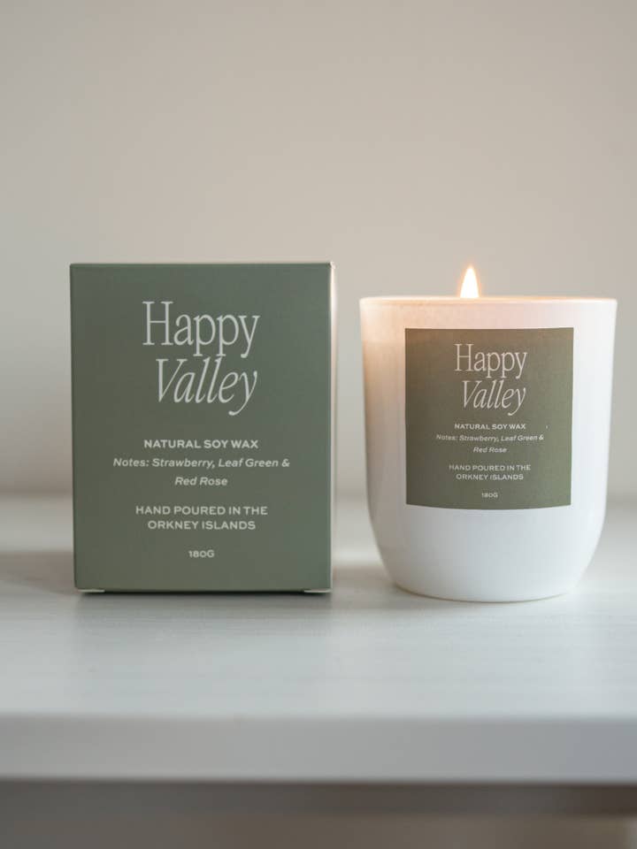 Strawberry + Rose Luxury Soy Wax Candle - Made in Scotland for wholesale by Moonshine Candle Co.