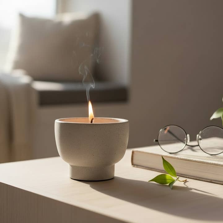 Pedestal Candle | ws for wholesale by Wind + Willow Co.