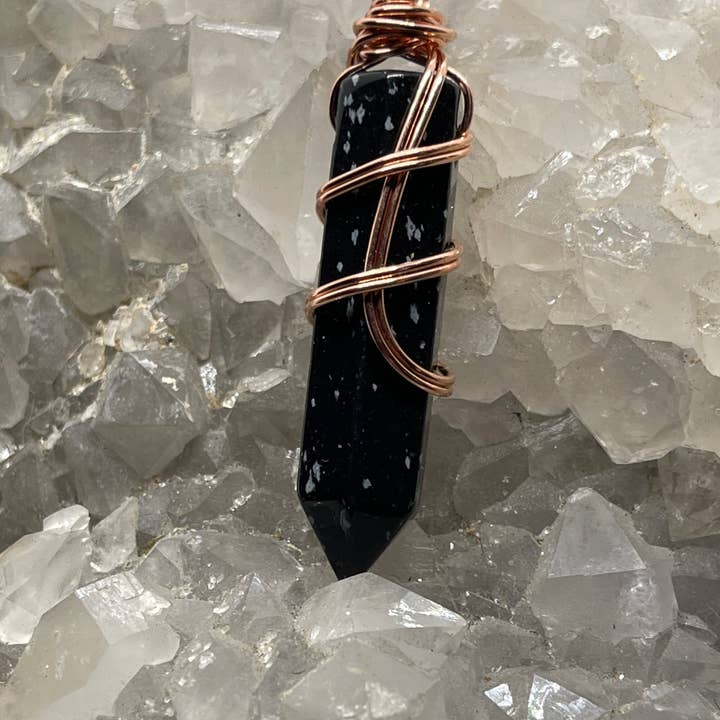 Pendente Pontos Sortidos embrulhado com Cobre por atacado de Best South Gems