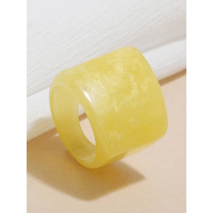 StyleGalX - Wholesale Cocktail/Statement Ring - Original Vintage 6 Colors Acrylic Geometric Ring
