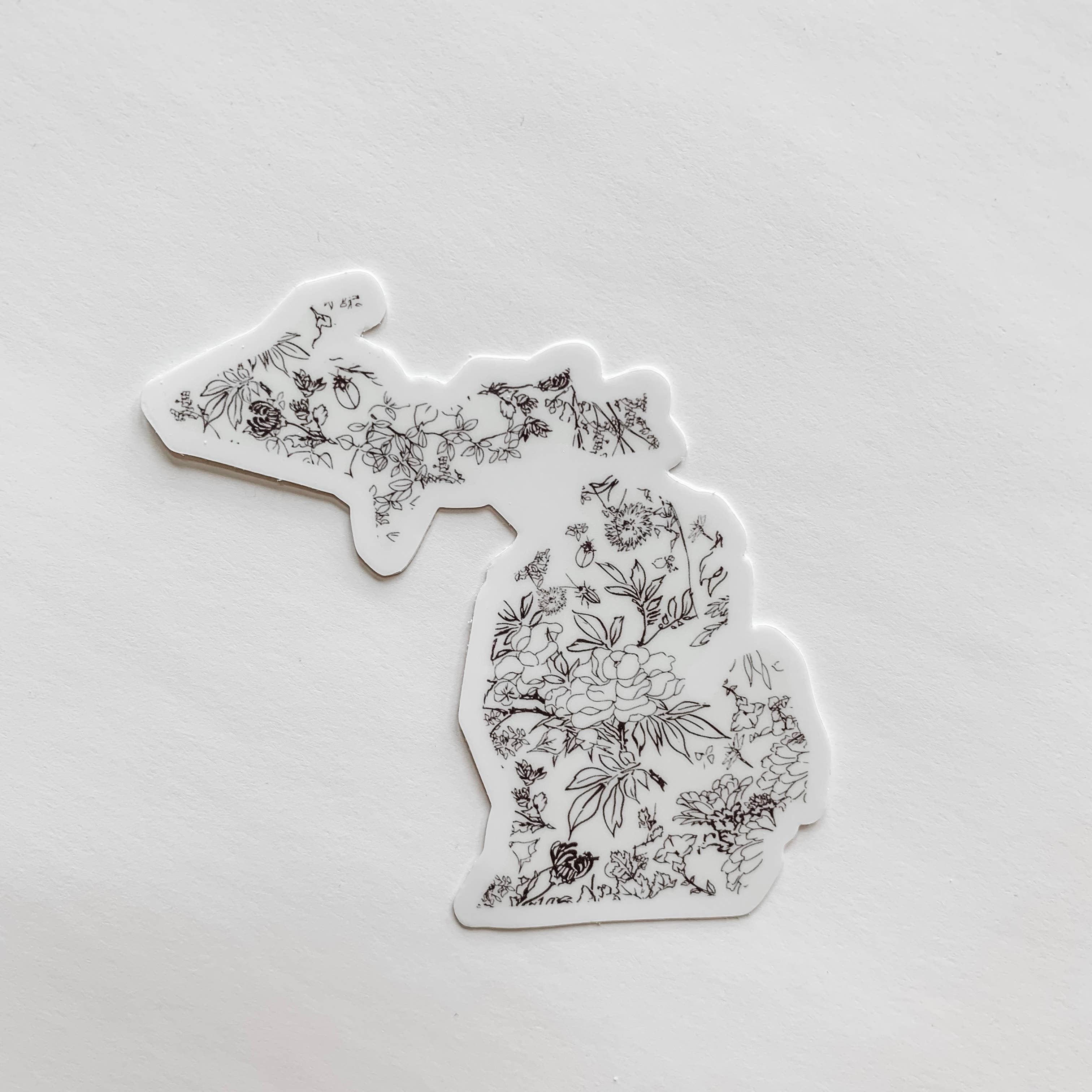 Wildflower Paper Company - Wholesale Sticker - Michigan Botanical State Sticker1
