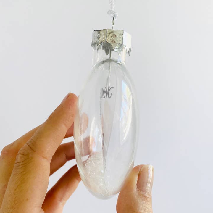 Skel & Co - Wholesale Ornament - White Christmas (With Snow Inside!) See-Through Ornament3