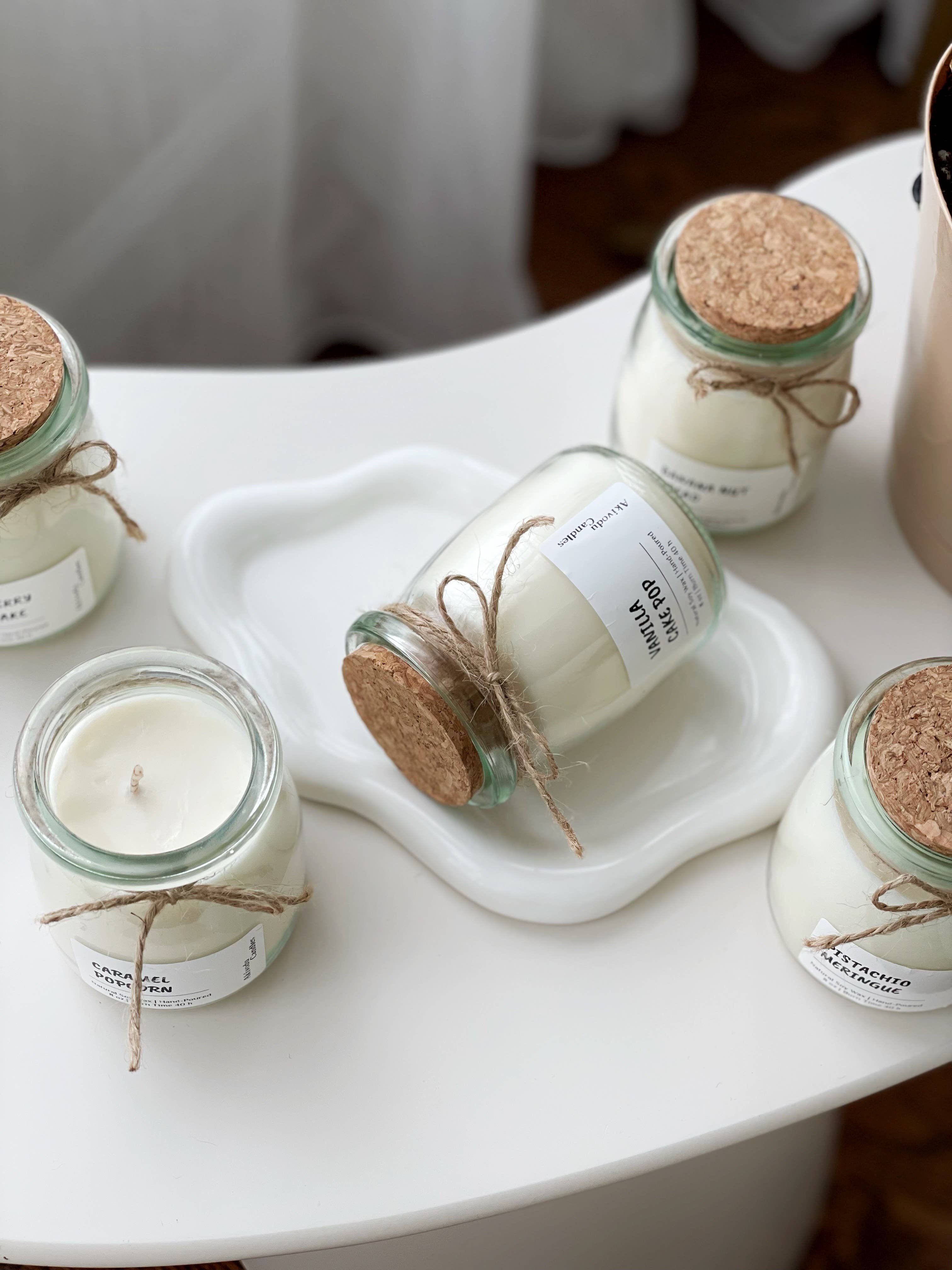 Akivodu Candles - Vendita all'ingrosso Candela in vasetto - Candela alla Meringa di Pistacchio 7 oz5