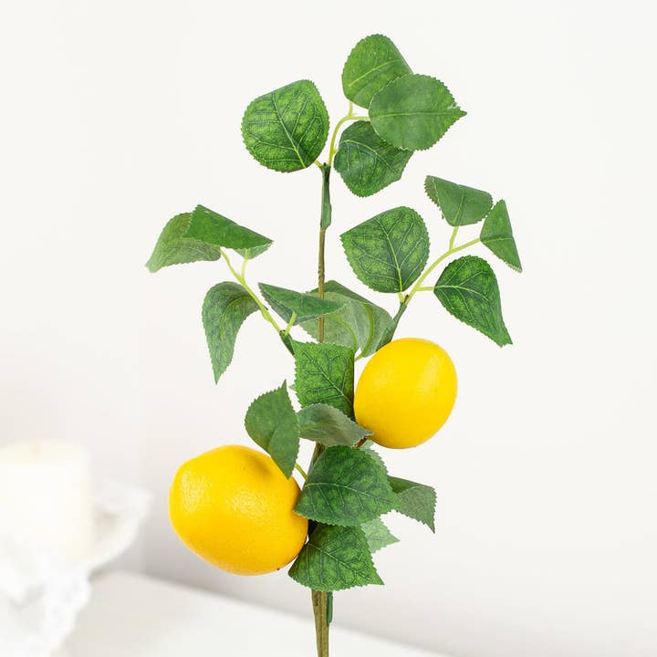 Factory Direct Craft - Wholesale Artificial Plant - Faux Lemons - Select 16" Spray or 72" Garland 5