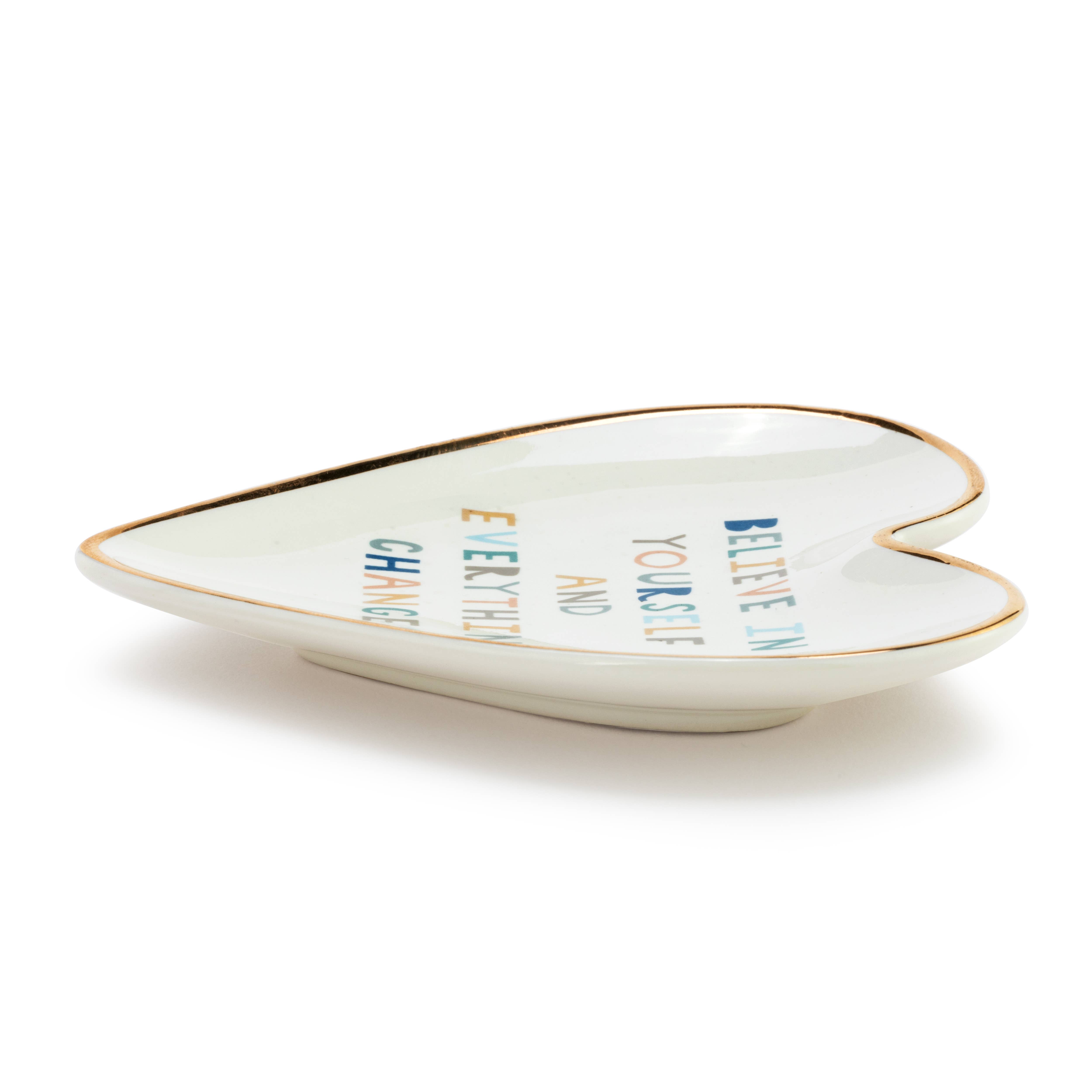 DEMDACO - Wholesale Jewelry Dish - Believe in Yourself Art Heart Trinket Dish2