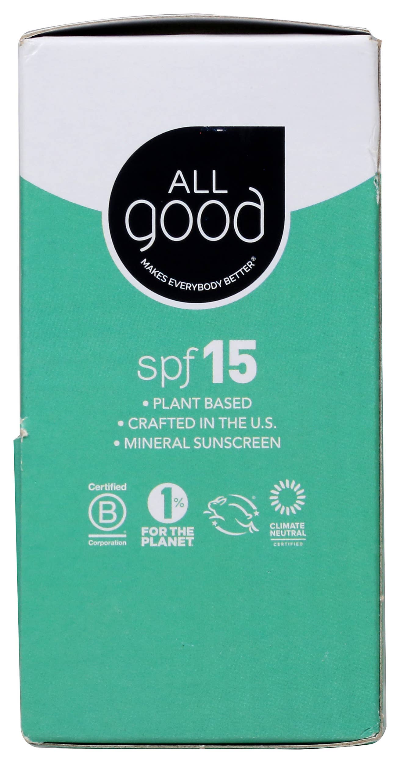 All Good Body Care - Vente Baumes à lèvres - Baume à lèvres à la menthe verte SPF15 - Présentoir de comptoir de 18 unités2
