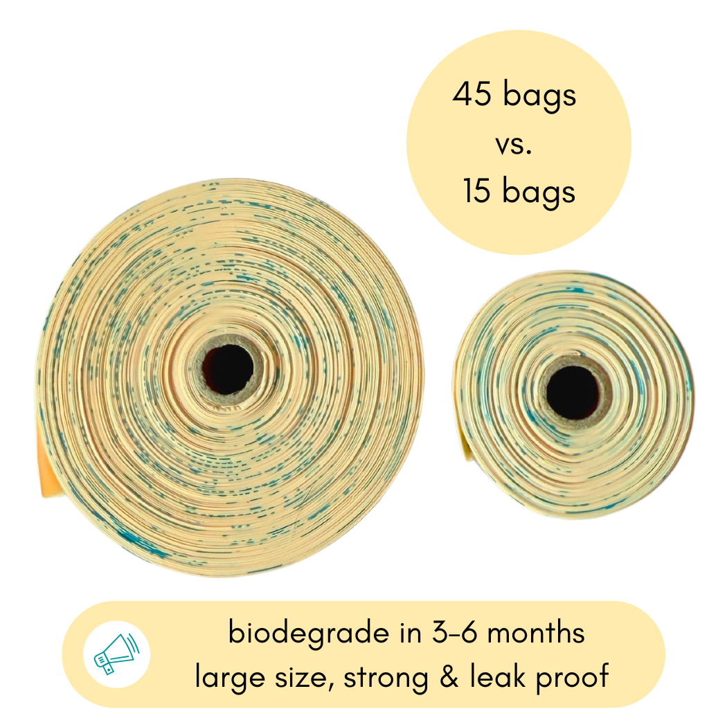 Monty's Bags - Wholesale Pet Poop Bag - 45 Bag Bulk Compostable Dog Poop Refill Rolls (180 Bags)3
